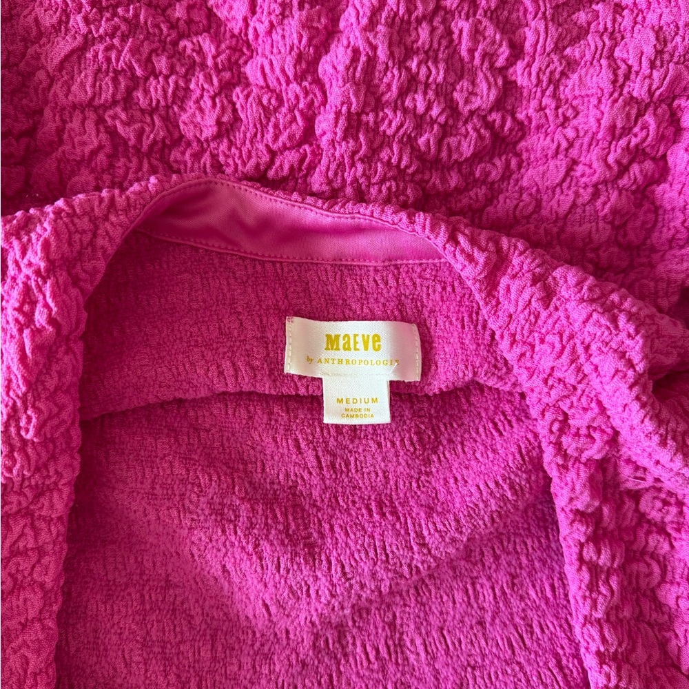 Maeve Pink Textured Popcorn Tee.NWOT - Picture 5 of 11